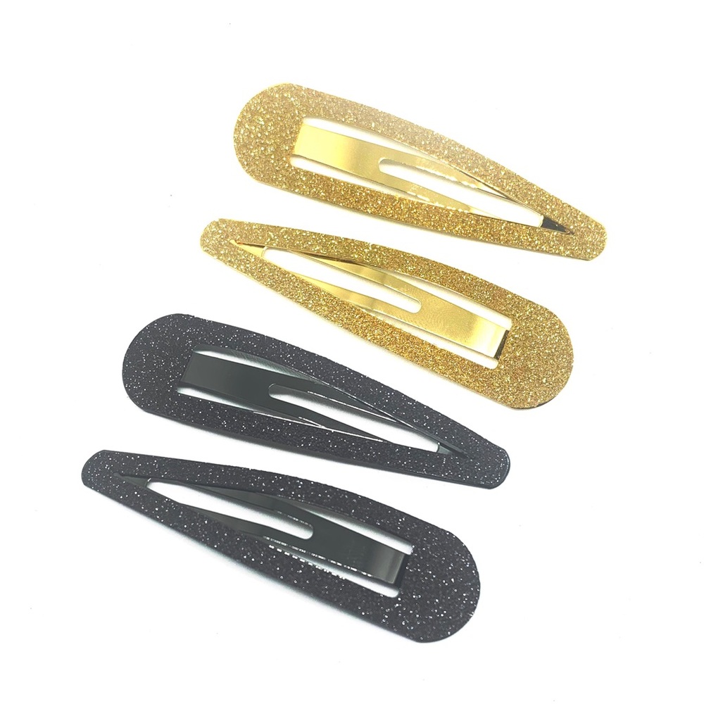 XL Metal Glitter Snap Clips (2pc Set)
